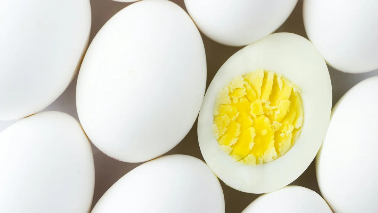 Huevos en una mesa: ingrediente que debe cocinarse por completo antes de ofrecerlo al perro